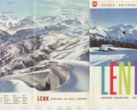 Lenk Berner Oberland Switzerland Brochure with Panorama Map 1970&#39;s - $17.82