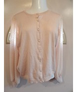 Adrianna Papell, Beautiful Blouse Sweater Color Peach Size M Cardigan - £8.13 GBP