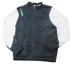 VTG Oakley Zip Jacket Black White Windbreaker Size S RN # 96548 CA # 35460 - $49.45