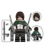 1pc Hange Zoe Minifigure with Cloak and Dual Swords - $4.60