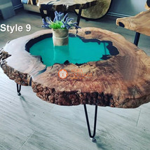 9&quot; Custom made coffee table top resin epoxy - £395.68 GBP