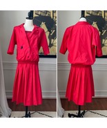Willi of California Red Nautical Style Pleat Skirt Top Outfit L XL - €25,95 EUR