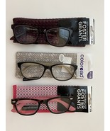 LOT OF 3 FOSTER GRANT  READING GLASSES +1.25 NEW WITH CASE - $16.66