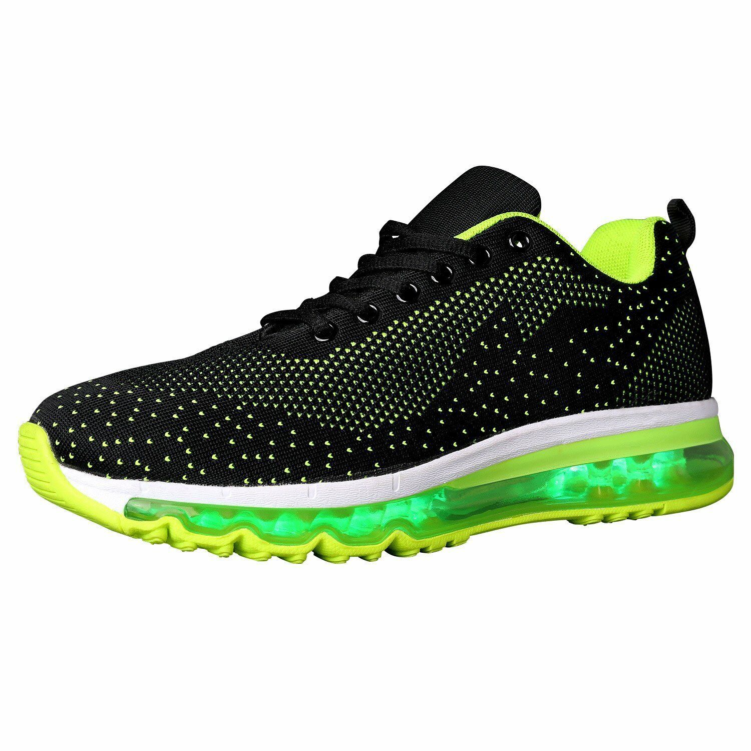 TX10 Nightracer LED Air Running Shoes-Green-2 - $34.57