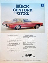 BUICK CENTURY-Solid Feeling-$3700-AccuDrive-1972 Vintage Print Ad!! - $16.27 CAD