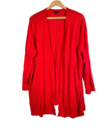 Talbots Cardigan Duster Sweater Size 3XP 3X Petite Red Stretch Knit Open... - €51,53 EUR