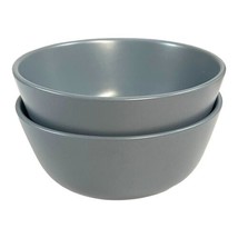Set of 2 IKEA Sweden Blue Grey Gray Matte Soup Cereal Bowls 5.75” Diamet... - $37.39