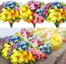 Yinder 21 Bundles Artificial Flowers Outdoor UV Resistant Faux, Multicolor - £18.07 GBP