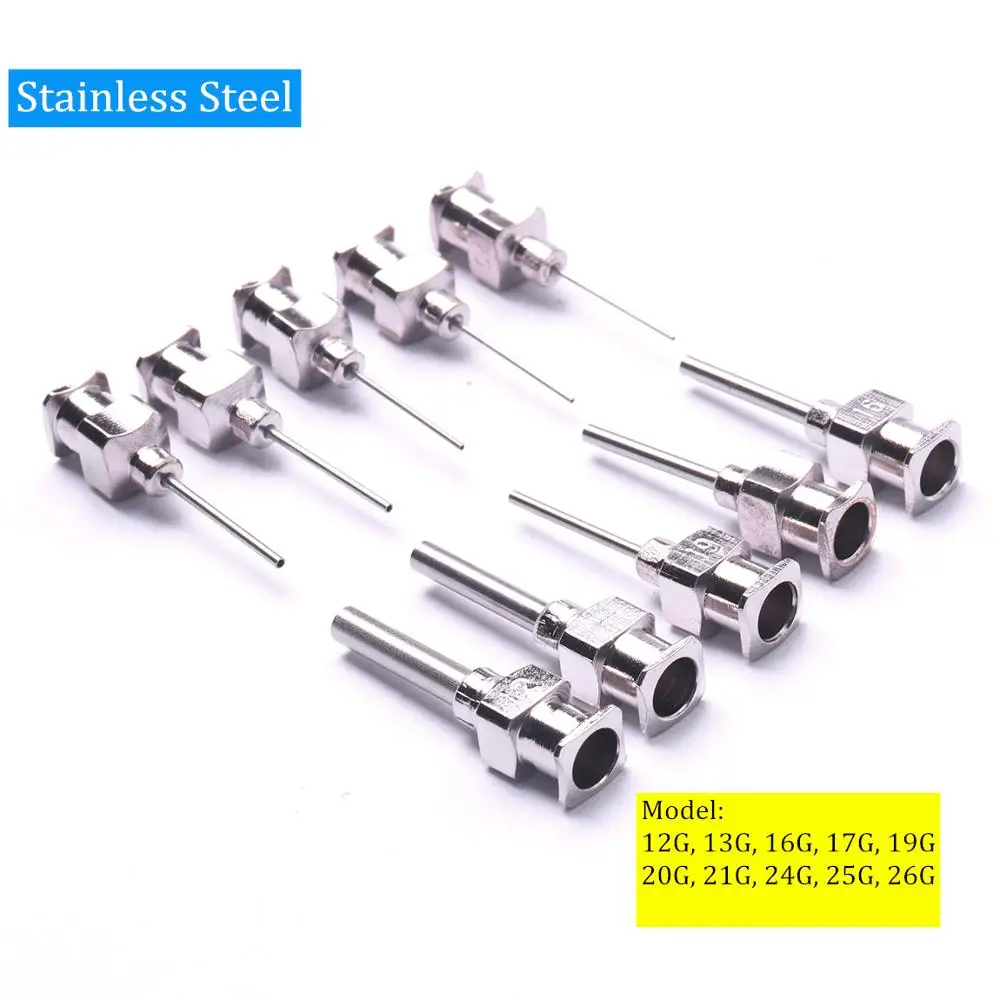 Stainless Steel 10Pcs 12G To 26G Dispenser Dispensing Syringe Needle Tip Set for - £134.81 GBP