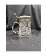 Pheasants &amp; Deer Etched Beer Stein, Pewter Lid, Hunting Decor Wildlife C... - $470.41 MXN