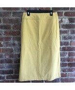 Eileen Fisher Women’s Mustard Yellow Skirt Size Medium 100% Cotton - $848.21 MXN