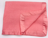 Cloud Island Baby Blanket Waffle Weave Satin Binding Coral Salmon Target - $14.99