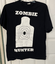 Black Zombie Hunter Glow In The Dark T Shirt Size Large - £9.16 GBP