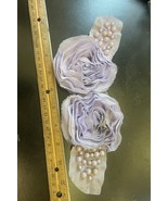 Lavender chiffon With Pearl Applique About 11x5 - $128.31 MXN