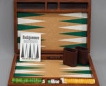 Original Vintage Bakelite Backgammon Set Rare Green Swirl &amp; Butterscotch... - $436.99