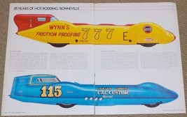 1973 - 2 Page Magazine Car Print - Bonneville Streamliners 777 &amp; 115 A6 - $9.49