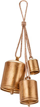 KPCB Christmas - Bells Rustic Christmas Decor Vintage Style Brass Shabby... - $18.61