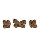 Burwood Homco 3 Small Butterflys 1982 Vtg Wall Decor MCM Cottage Core Brown - £22.97 GBP