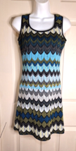 Ronni Nicole Geometric Sleeveless Scoop Neck Knit Lined Dress Size 6 - £9.70 GBP