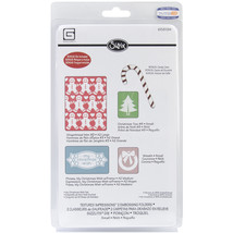 Sizzix Basic Grey Nordic Holiday Collection Sizzlits Die And Embossing Folder My - £18.97 GBP