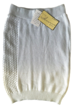Vintage Havana Junior&#39;s Mini Skirt 100% Cotton Lined Knit Sz S Blue Whit... - $14.84