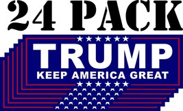 TRUMP 2024 24 Piece Trump Keep America Great 8.6&quot; x 3&quot; Bumper Sticker 24... - $25.73