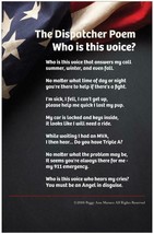 911 Police Gift Dispatcher Law Enforcement Poster 11 x 17 Glossy Poem w/ flag - £27.24 GBP