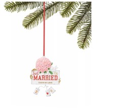 Holiday Lane Our First Just Married Sign Ornament C210383 - £10.24 GBP