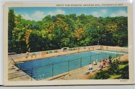 Stubenville Ohio Beatty Park Municipal Swimming Pool c1935 Postcard M3 - $5.99