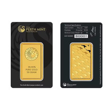 50g Perth mint gold bar  - $3,200.00