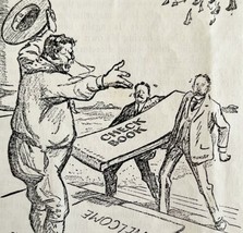1914 Roosevelt Ready for Campaign R Kirby Political Cartoon WW1 Teddy Check Book - £19.74 GBP