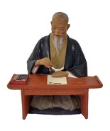 Vintage Japanese HAKATA URASAKI Clay Doll Man Writing at Desk Figurine - $696.33 MXN