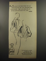 1953 Henri Bendel Coat Ad - Young-Timers honor the time-honored Topper - $18.49
