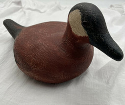 Richard A. Morgan Solid Wood Duck Decoy Signed RAM Ruddy Vintage - $113.95