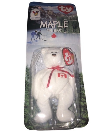 Ty Maple the Bear Beanie Baby McDonald&#39;s Exclusive 1999 Canada NIB HTF R... - $99.00