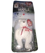 Ty Maple the Bear Beanie Baby McDonald&#39;s Exclusive 1999 Canada NIB HTF R... - $1,870.71 MXN