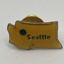 Seattle Washington City State Travel Souvenir Enamel Lapel Hat Pin - £4.59 GBP