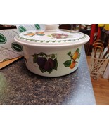 Portmeirion Pomona 1.75 Qt Round Covered Drum Casserole Vegetable Souffl... - $1,222.90 MXN