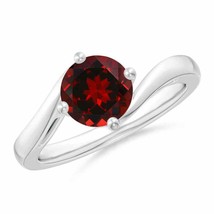 ANGARA Natural Garnet Solitaire Ring in Silver for Women (Size-7mm) - $221.17+