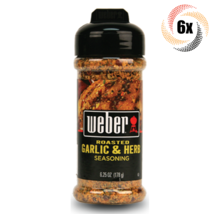 6x Shakers Weber Roasted Garlic &amp; Herb Seasoning | 6.25oz | Gluten &amp; MSG Free - £34.25 GBP