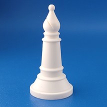 Chess Bishop White Hollow Plastic Replacement Game Piece Classic Games 44833 - £2.34 GBP