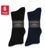 Banana Republic Men&#39;s Dress Socks 6-Pair Cotton Spandex Fits Shoe Size 7-12 - €17,13 EUR