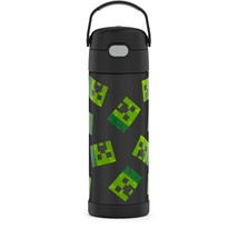 THERMOS FUNTAINER 16 Ounce Stainless Steel Vacuum Insulated Bottle with Wide Spo - £29.70 GBP