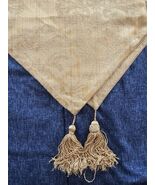 Dining Table Runner - Gold with leaf pattern - Satin Fabric with Tassles... - $220.83 MXN