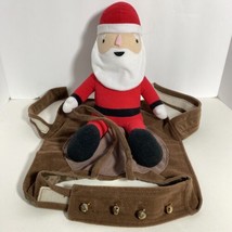 Size L Dog Christmas Costume Santa Claus Riding Saddle Horseback On Reindeer Dog - £7.97 GBP