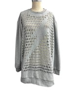 Vintage 3.1 Phillip Lim Oversized Grey Sweatshirt With Cutouts Size M - $1,854.54 MXN