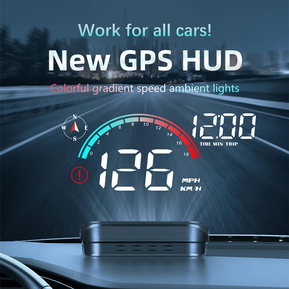 Car Head Up Display HUD Universal Digital GPS Speedometer Projector Screen - £31.65 GBP