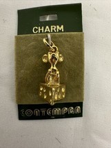 Contempra Gold Tone Charm Mouse on Cheese - £19.50 GBP