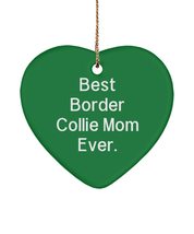 Sarcasm Border Collie Dog Gifts, Best Border Collie Mom Ever, Cute Holiday Heart - £13.49 GBP