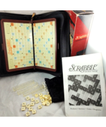 Hasbro Travel Scrabble Folio Zippered Case Board Trays Locking Tiles Ins... - £8.82 GBP